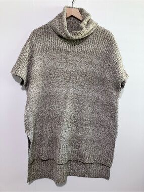 George Beige Roll Neck Short Sleeve Tunic Sweater Size Large